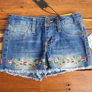 LEE ADJUSTABLE DENIM JEANS GIRL SHORTS SZ 4